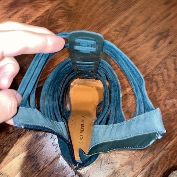 Shoe Republic LA tall green strappy sandals 8.5​​ - Picture 7 of 8